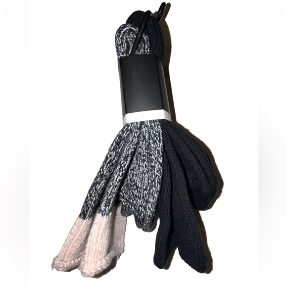 Frye Boot Crew Socks 2 Pair Women 5-10 Pink Black Heather Blended w Wool Ribbed - Picture 7 of 10